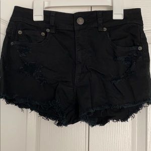 Black Distressed shorts.